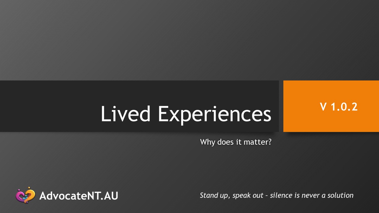 Lived experience presentation