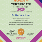 AdvocateNT Community Award – Dr Marcus Ilton