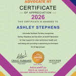 AdvocateNT Community Award – Ashley Stephens – Swell Palmerston