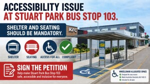 Updated: Stuart Park Bus Stop – Not accessibility compliant